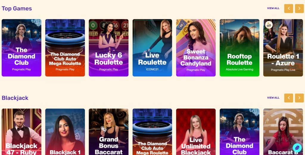 let's lucky live casino games